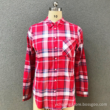 Women's cotton leisure long sleeves shirt